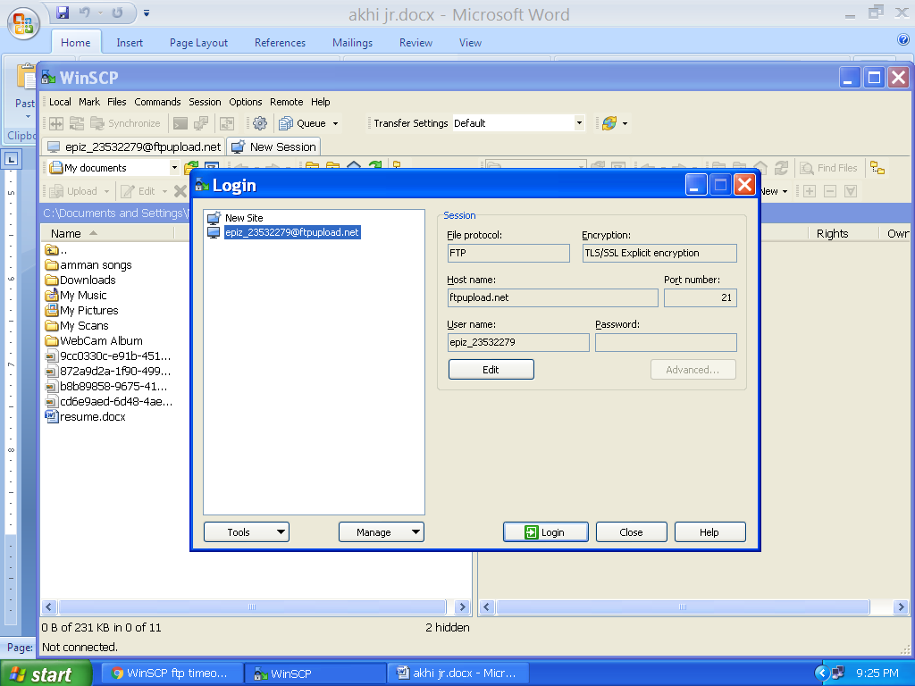 WinSCP Ftp Timeout Detected 20 By Thekidninja1994 Hosting Support