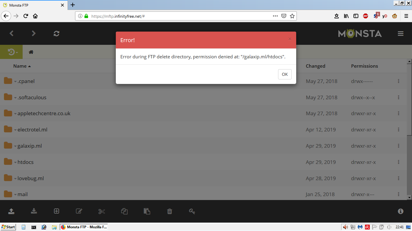 Unable To Delete Folder Hosting Support InfinityFree Forum